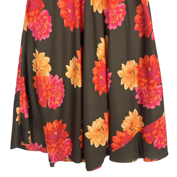 Vintage Jones NY 100%‎ Silk Garden Party Floral Blouse & Midi Skirt Set Womens 8 - Picture 10 of 14